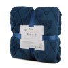 Deka CARO s reliéfním vzorem v modré barvě (Rozměr deky 150x200cm)