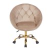 Elegantní otočná židle RUNDO béžová 2