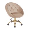 Elegantní otočná židle RUNDO béžová 3