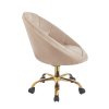Elegantní otočná židle RUNDO béžová 4