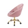 Elegantní otočná židle RUNDO růžová 6