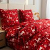 Vánoční ložní povlečení PGJ 35 v červené barvě s potiskem jelenků 4