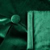 Sametový tmavě zelený závěs ALITA s ozdobnými knoflíčky