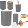 Koupelnový set 6 díly šedé 8