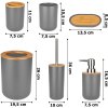 Koupelnový set 6 díly šedé 1