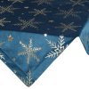361019 1 vianocny zamatovy obrus na stol v granatovomodrej farbe so zlatymi vlockami 85 x 85 cm