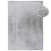 Moderní kožešinový koberec Waves 501 šedý