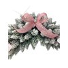 Vánoční girlanda zasněžená pudrově růžová NEW 2
