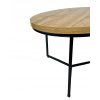 Set kulatých kávových stolků Industrial 60 40cm 2ks Dub 4
