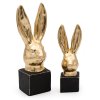 378258 1 velkonocna figurka zajaca v zlatej a ciernej farbe