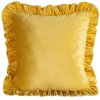 377970 zamatova obliecka na vankus s volanmi brenda 45x45cm horcicovozla