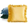 377976 2 zamatova obliecka na vankus s volanmi brenda 45x45cm salviovozelena