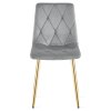 Sametová jídelní židle LIBRA - šedá se zlatýma nohama (Počet židlí 1ks)