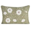 378090 jarna obliecka na vankus s motivom kvetov 35x50cm zelena
