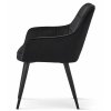 Sametová jídelní židle VARSI – černá (Počet židlí 1ks)
