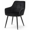 Sametová jídelní židle VARSI – černá (Počet židlí 1ks)
