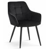 Sametová jídelní židle VARSI – černá (Počet židlí 1ks)
