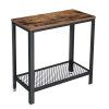 311920 konzola let31bx s kovovou policiou 60x30x60 cm rustikalna hneda