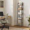 377211 2 regal do obyvacky lls109b88 z dreva a kovu 33 30 170 cm dub artisan