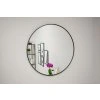 385162 5 okruhle zrkadlo s ciernym kovovym ramom 80 cm