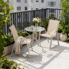 Zahradní set – 2 židle a stolek na balkon béžový 4