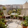 Zahradní set – 2 židle a stolek na balkon béžový 5