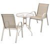 Zahradní set – 2 židle a stolek na balkon béžový 6