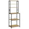 388084 kuchynsky regal kks024b88 60x40x167 cm dub artisan cierna