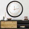 390462 1 nastenne kovove hodiny v minimalistickom style 60 cm ocelovosive