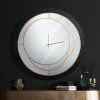390462 6 nastenne kovove hodiny v minimalistickom style 60 cm ocelovosive