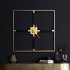 390450 5 nastenne kovove hodiny v modernom style 60 cm cierno zlate