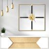 390435 2 nastenne kovove hodiny v modernom style 80 cm cierno zlate