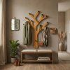 Dubový nástěnný věšák ve tvaru stromu Oak Tree – přírodní dub 7