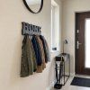 Dřevěný nástěnný věšák HOME – černý 6