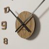 Dřevěné nástěnné hodiny Oak Time s dubovou dýhou 50–75 cm – přírodní dub 7