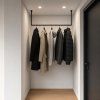Kovový stropní věšák na oblečení ve stylu loft – černý 3