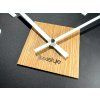 Nástěnné hodiny s dubovou dýhou Scandi 30x30 cm – černé 3