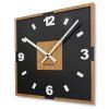 396144 nastenne hodiny s dubovou dyhou scandi 30x30 cm cierne
