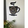 Nástěnné hodiny ve tvaru šálku Time for Coffee 45x30 cm – černé 2