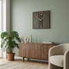 Závěsné nástěnné hodiny LAMELE 50x50 cm – černé s dubovým dřevem 4