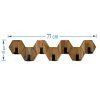 Závěsný věšák na oblečení Hexagon 77 cm – Dub natural černý 8