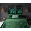 Jednobarevný sametový přehoz na postel SALVIA7 zelený