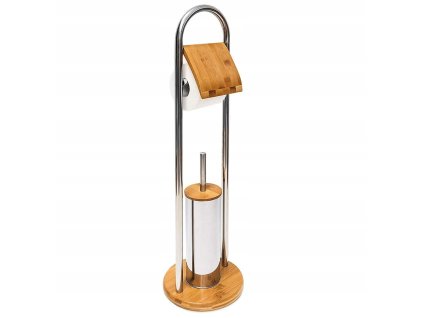 Bambusz WC-papír állvány WC kefével 390228