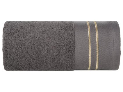 OLIVIA pamut törölköző arany hímzéssel - acél