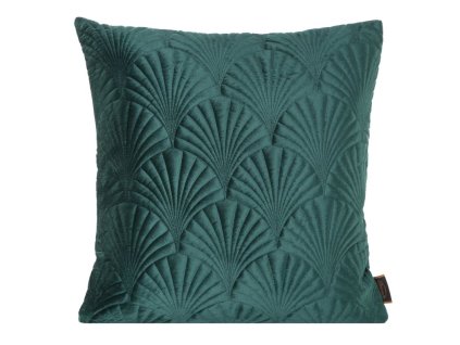 SHELL dekoratív párnahuzat sötétzöld színben