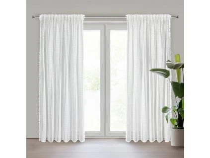 ADORA dekoratív függöny fehér színben