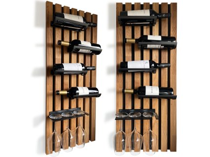 Tölgy boros és pohártartó LAMELE