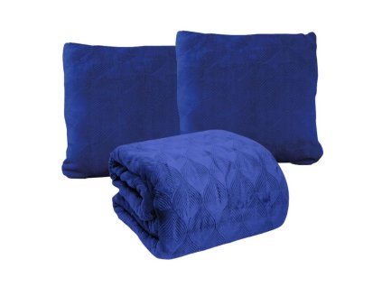 Elegáns takaró + lepedőkészlet CALMA kék