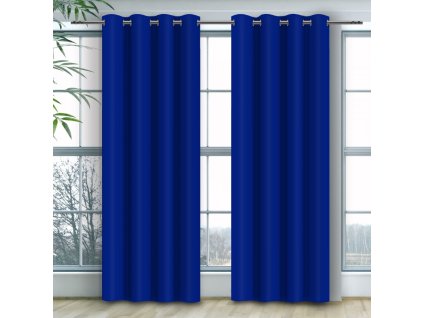 Egyszínű függöny - kék