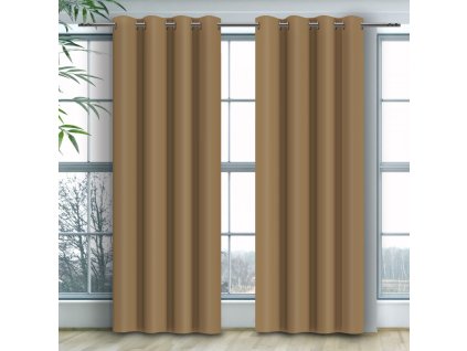 Egyszínű függöny - bézs